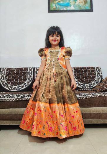 NEW LAUNCING KIDS GOWN kanjivaram silk Branded kids wear in Mumbai